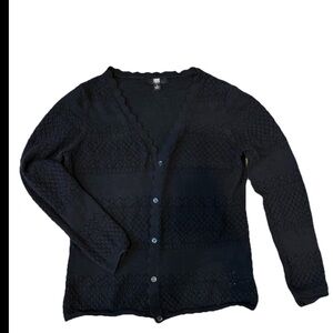 FRYE Women’s Small Long Sleeve Cotton Cardigan In Black